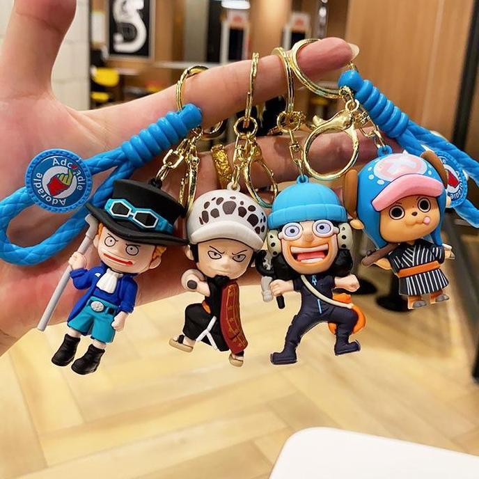 Gantungan Tas Kunci Anime One piece Luffy, Usop, Zorro, Ace, Chopper