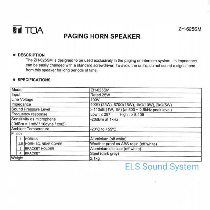 fahmifahstore / Speaker Corong TOA ZH-625SM ZH625SM ZH-625 SM Diskon