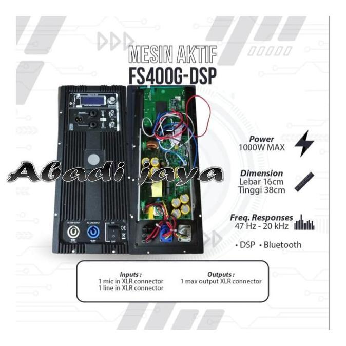 fahmifahstore / Mesin Speaker Aktif / Power Kit Aktif 1000 Watt Original FS400G-DSP Diskon