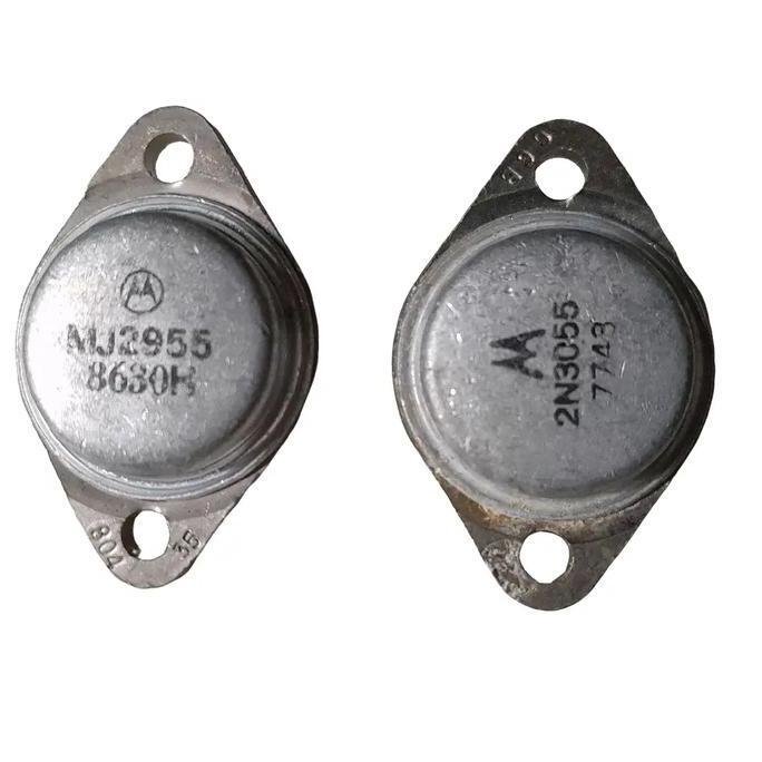 TRANSISTOR 2N 3055 2N3055 AND MJ 2955 MJ2955 MOTOROLA ORIGINAL NOS SAF12