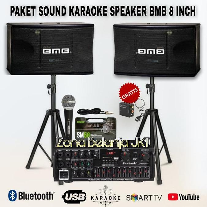 fahmifahstore / Paket Karaoke Sound System BMB 8 Inch Karaoke Rumahan Original ( B-2 ) Diskon