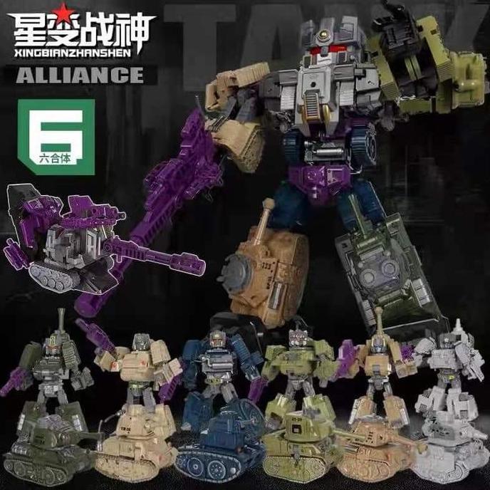 Mainan figure robot transformers Combiner bruticus deformation tank