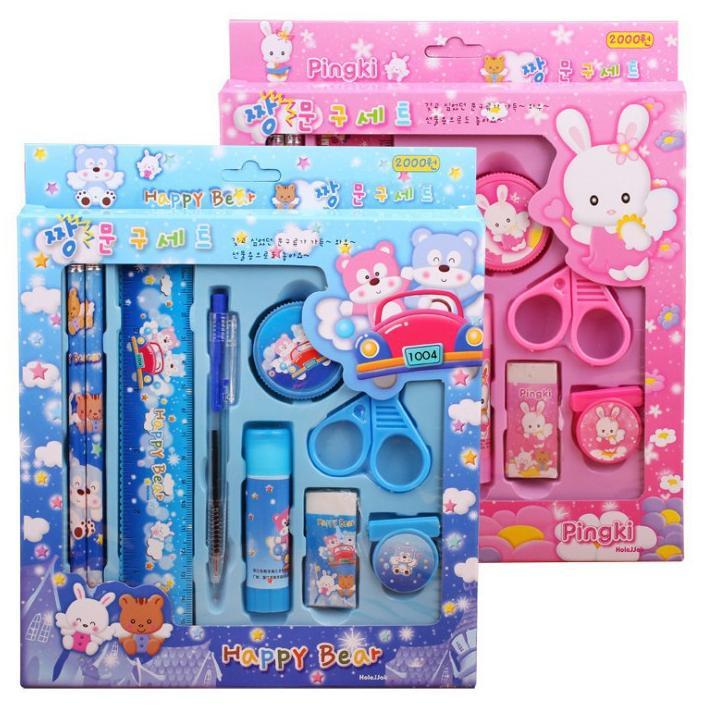 2009 Pencil Set 9 In 1 Alat Tulis Sekolah Anak Lengkap