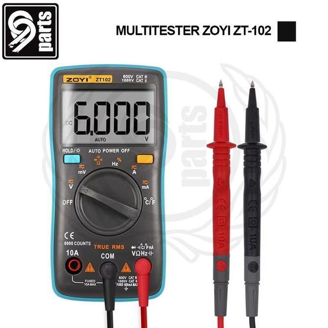 MULTITESTER ZOYI-102 DIGITAL ORIGINAL / MULTITESTER DIGITAL ZOYI ZT-102 / MULTIMETER ZOTEK ZT-102 / 