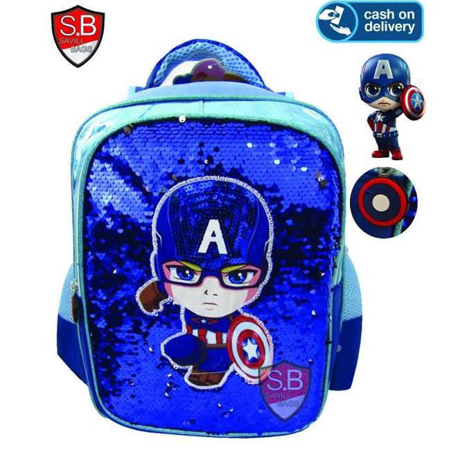 Tas Avenger Model Usap Anak Cowok-Tas Sekolah Anak Gambar Karakter