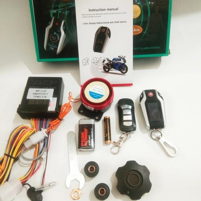 Alarm Motor Mp Smartkey Terbaru Type 218 Layar Lcd Original Dan Terpercaya