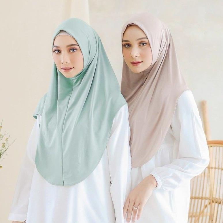 Jilbab Motif - Hijab Instan Non Pet Jersey Premium|| Jilbab Bergo Malay Jersey