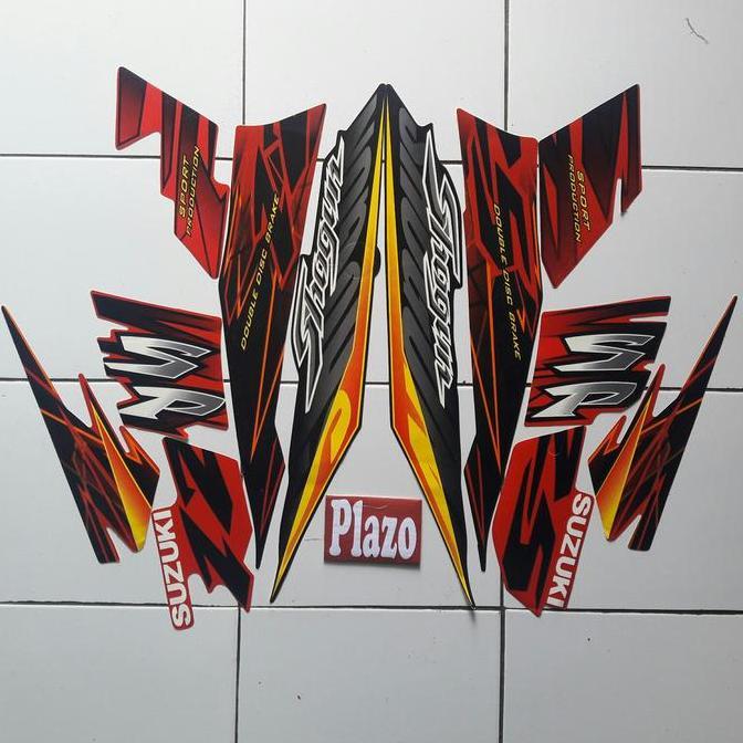 striping shogun sp 125 2007 hitam-merah
