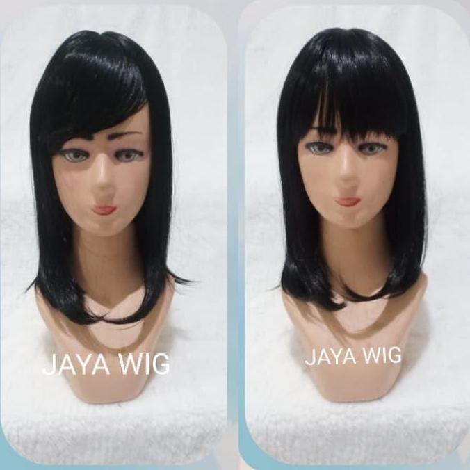 Wig Bob Rambut Palsu Wanita / Wig Bob Pendek /Wig Rambut Pendek Hitam Diskon
