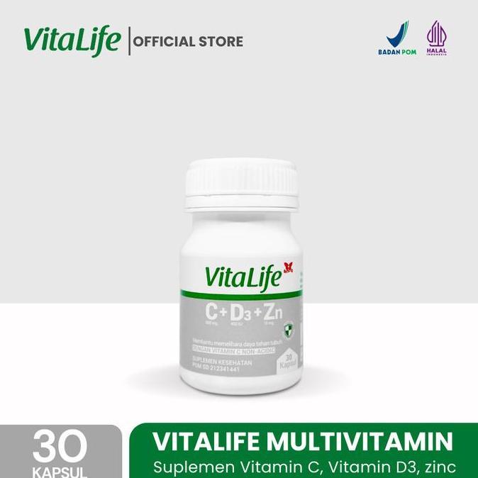 Vitalife Multivitamin C D3 Zinc - 30 Kapsul