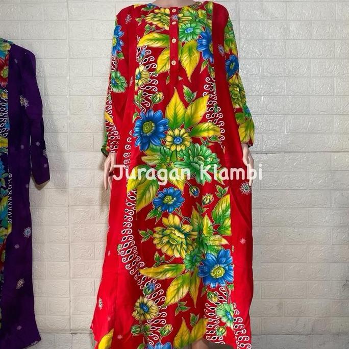 Uffa- Longdress Abaya Jumbo Ld 130 Kencana Ungu Label Biru Busui Kancing Hijab Nita Muslim Gamis