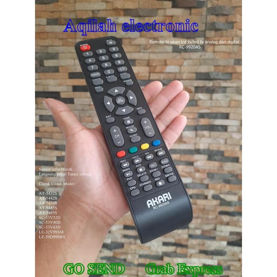 Remote tv akari lcd tv led tv smart connect RC-9920AS