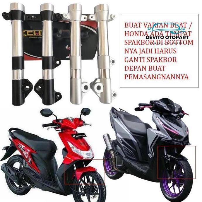 Bottom Shock Depan Model Original Bubut Alus Kinclong Fu Mio Beat Jup Part Terbaru