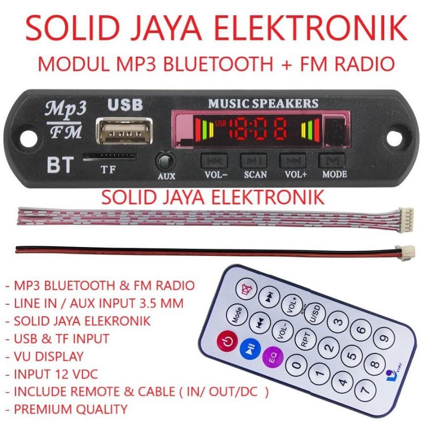 MODUL MP3 BLUETOOTH PLUS FM RADIO VIRE KIT MODUL MP3 BT KIT MP3 KIT PEMUTAR LAGU MP3 USB PLAYER BLUE