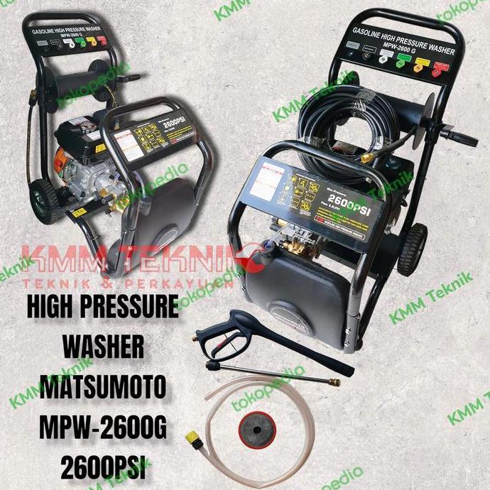 Terlaris Alat Mesin Jet Cleaner Gasoline Matsumoto Mpw2600G 2600Psi Mpw 2600