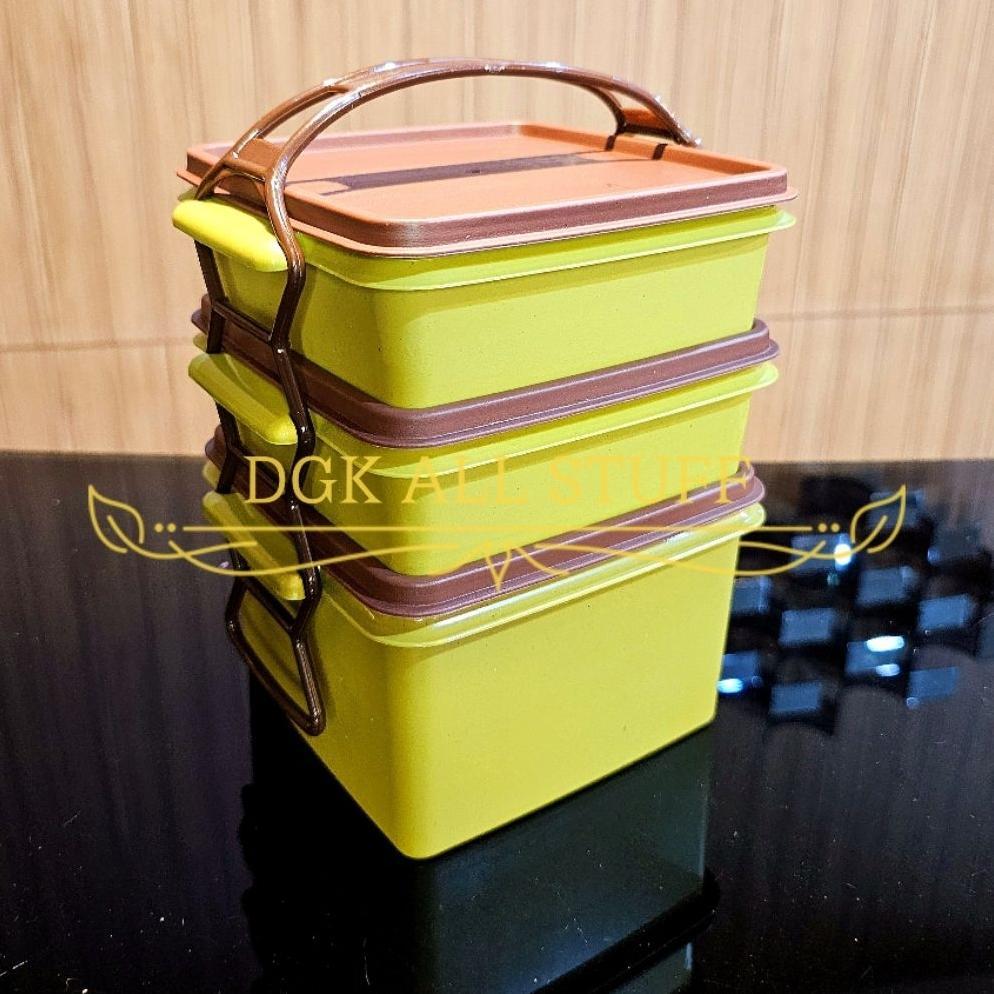 TERMURAH Rantang Segi Persegi Petak Tempat Kotak Makan Bekal Bontot Katering Prasmanan Hajatan Souve