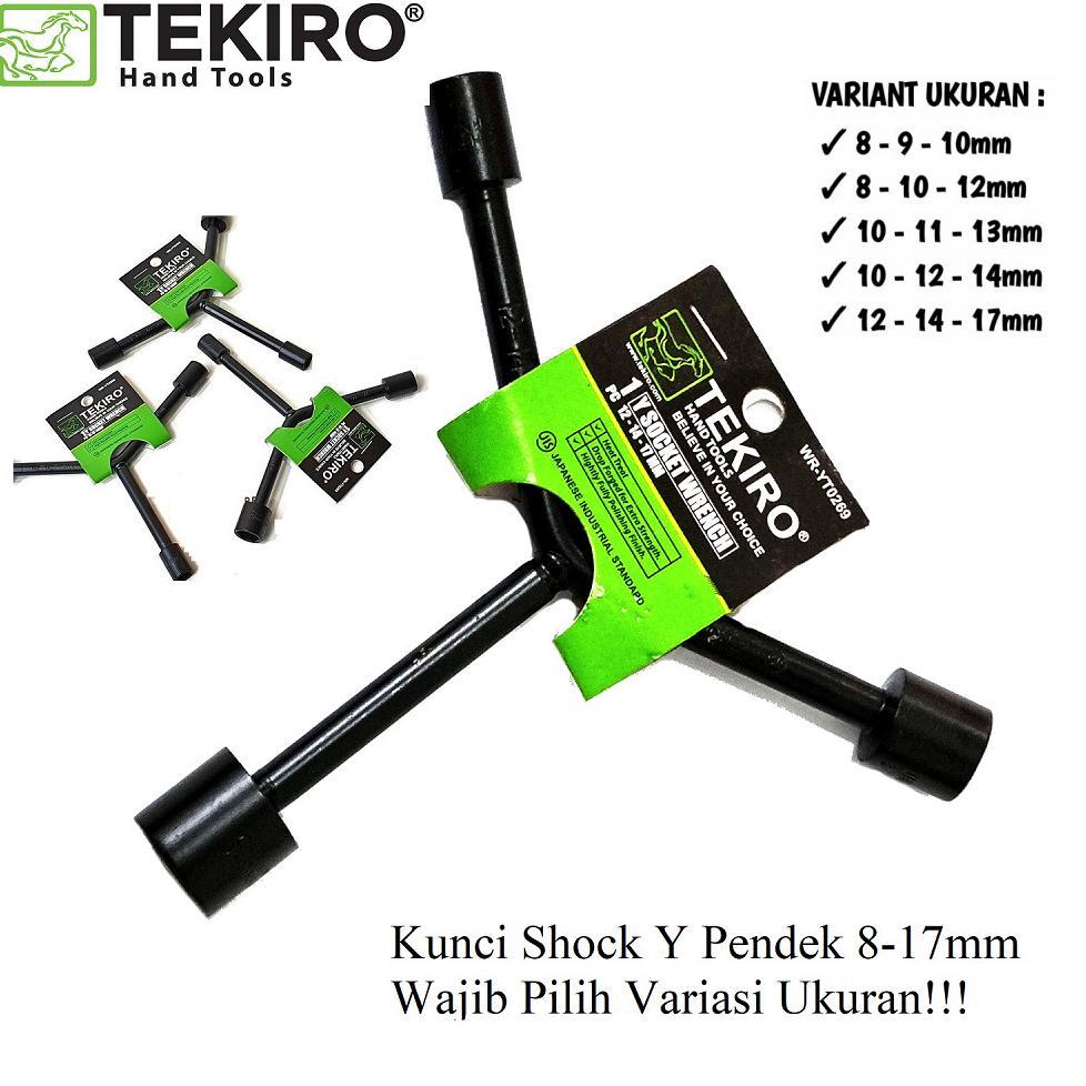 official tekiro kunci sok y shock kunci ujung 10,12,13,14,17mm terlaris berkualitas new