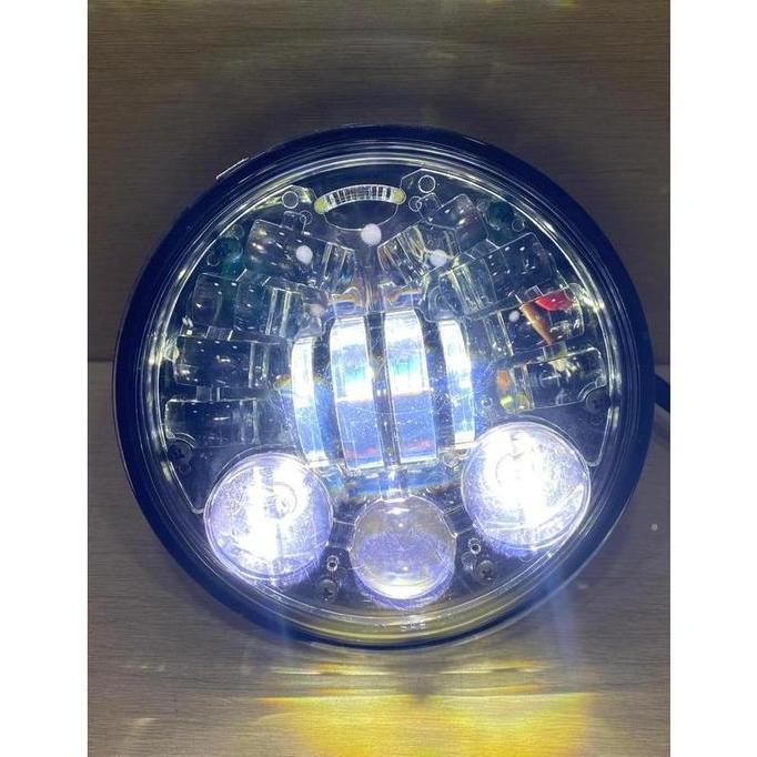 HEADLAMP LAMPU DAYMAKER HEADLIGHT 5.75 INCH HARLEY STRING 5.75 LAMPU SEN BLACK