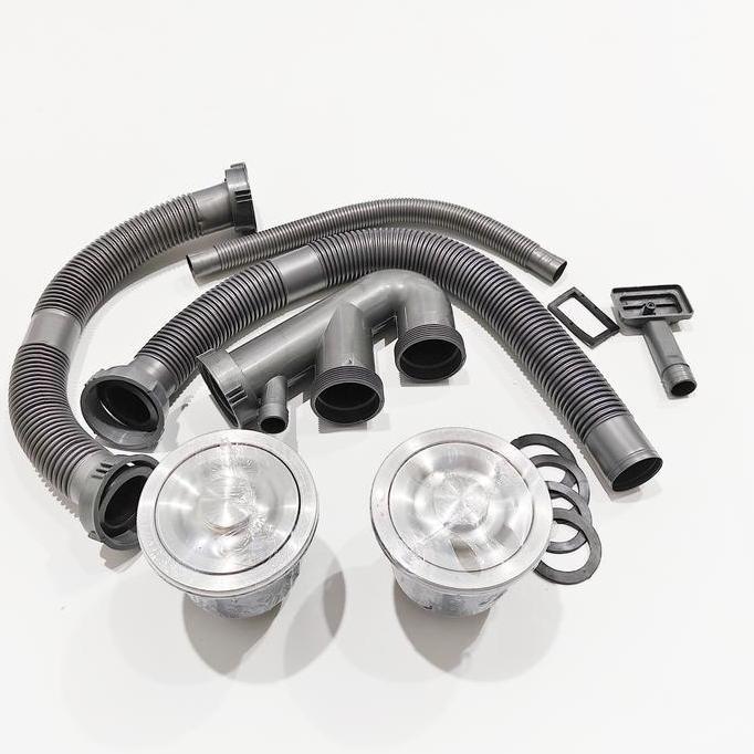 Kitchen Sink 2 Lubang Hitam / Wastafel Cuci Piring 2 Lubang 8245 / Bak Cuci Piring 2 Lubang Stainles
