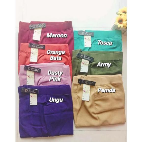 Premium Celana Kerja  Celana Bahan Celana Kerja Wanita | Celana Cellia Celana Kerja Pinggang Karet |