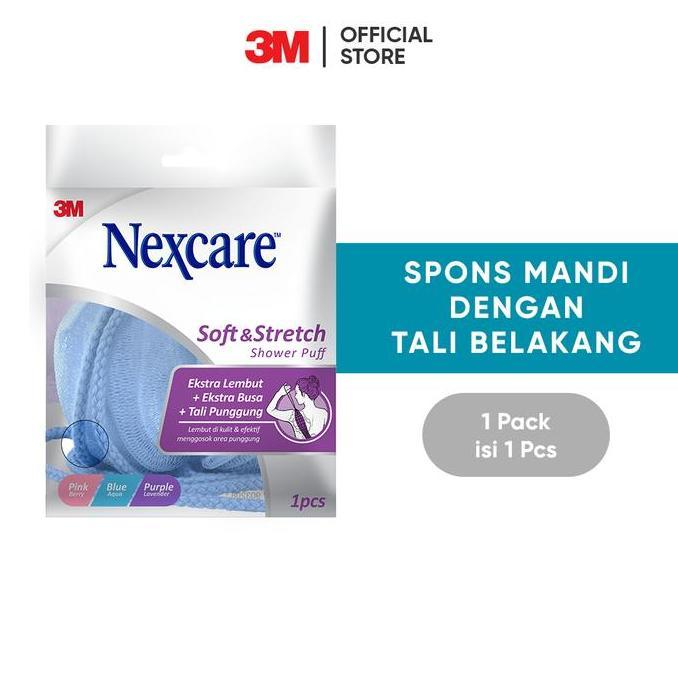 3M Nexcare Shower Puff, Lembut dan elastis, 1 pak