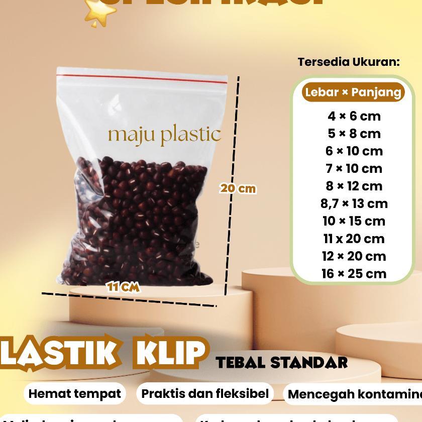 (Isi 1000 Pcs) Plastik Klip/Ziplock Tebal 11X20 Cm
