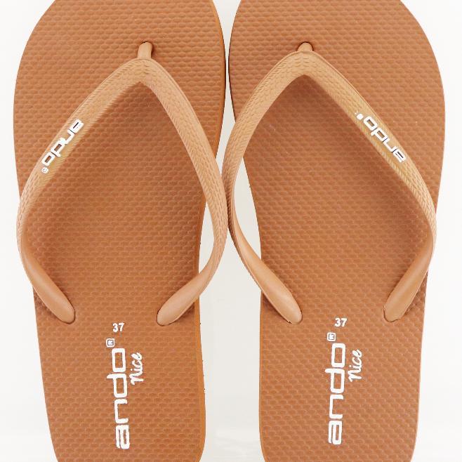New Ando Nice Basic Caramel - Sandal Jepit Wanita Rumah Ando
