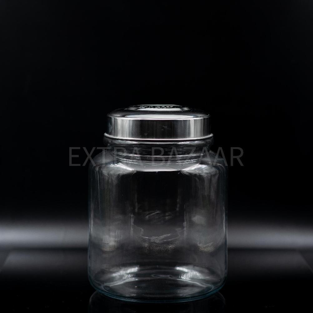 Toples Kaca / Jar Kaca / Toples Kafe / Canister Kaca + Seal Kecil