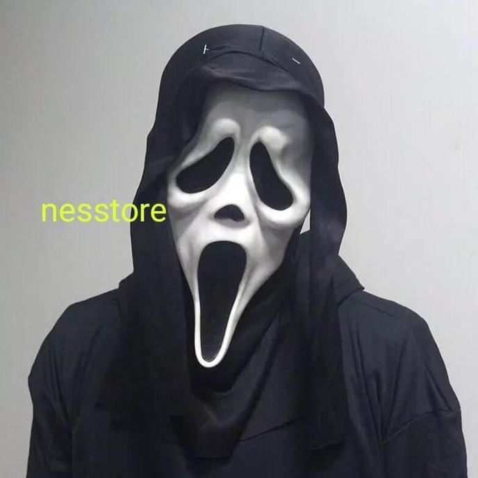 Topeng Scream Skull Tengkorak Hantu Haloween Cosplay Kostum