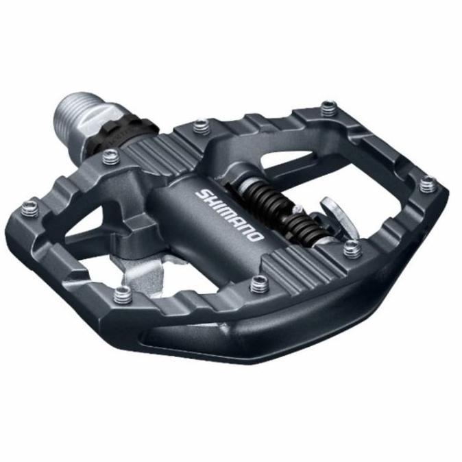 Pedal Sepeda Dual Side Shimano SPD Pedals Flat Cleat MTB PD-EH500