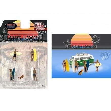 AD-76500 - AMERICAN DIORAMA 1:64 HANG LOOSE FIGURE SET MIJO EXCLUSIVES A2158