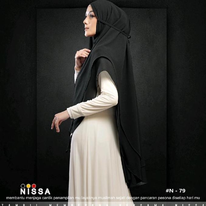 Khimar Syari Ceruty 2 Layer Non Pet | Ringan, Adem & Nyaman Dipakai
