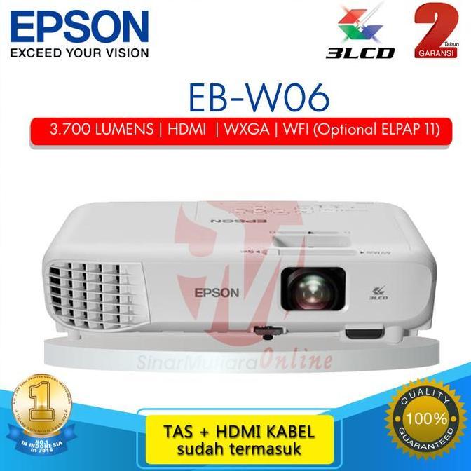 Projector Epson EB-W06 3700 Lumens WXGA