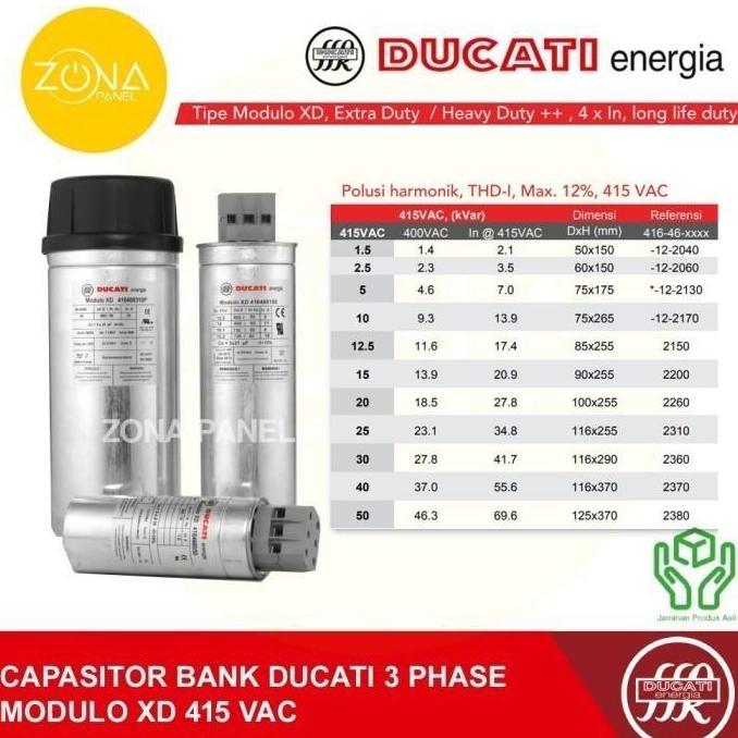 pt.berkah1 / KAPASITOR CAPASITOR BANK DUCATI 25 KVAR 25KVAR 415V 416462310 Diskon