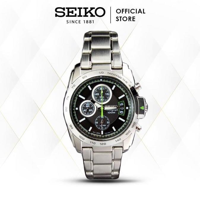 Jam Tangan Pria Seiko Chrono Quartz Stainless Steel SNAA71 Original