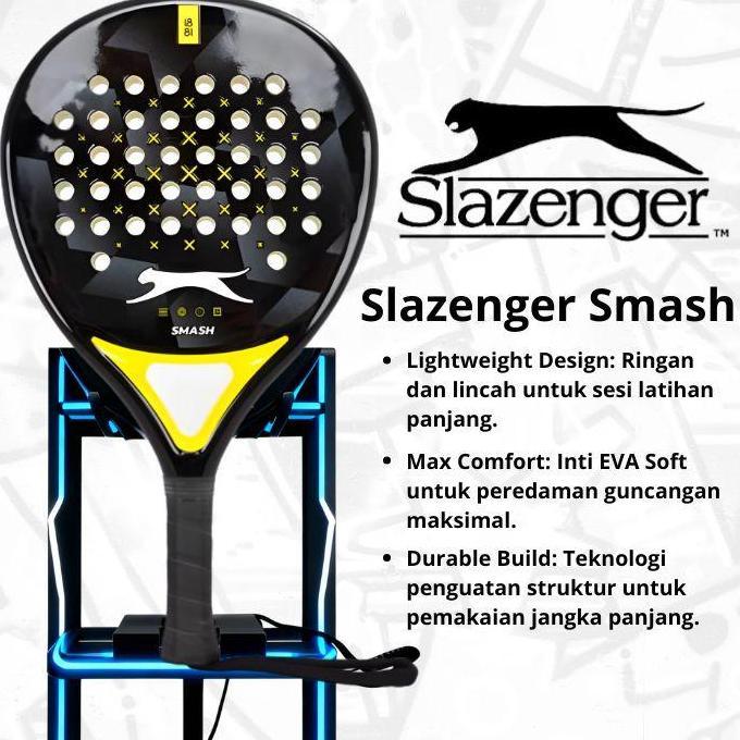 Raket Padel Slazenger Smash Padel Racket Original Graphite Black Blue