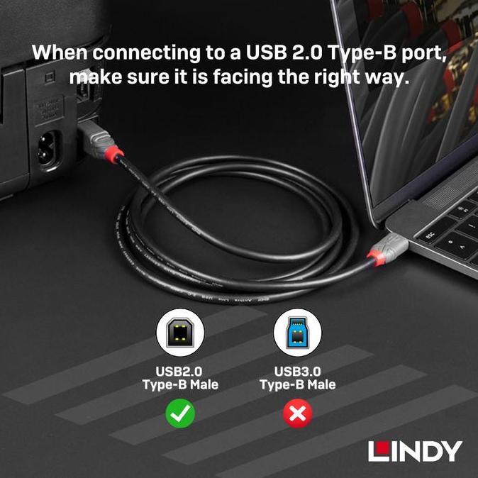 Dunwx- Collegare- Kabel Printer & Audio Interface Lindy Usb .0 Type C To Type B Male To Male