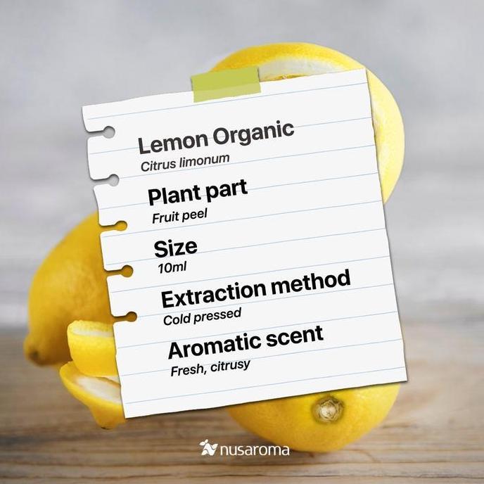 Muskel- Nusaroma Lemon Organic Essential Oil - Minyak Aromaterapi Untuk Energi Dan Mood Booster