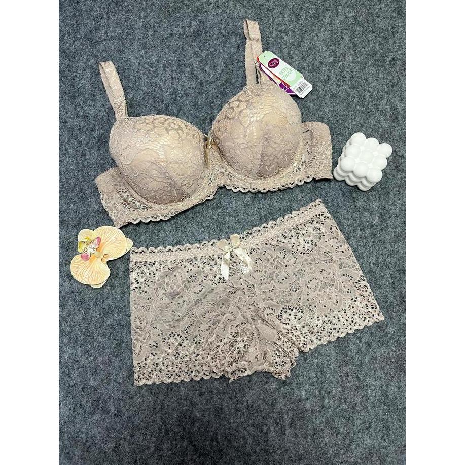 Miez- 1 Pcs Set Bra Celana Dalam Simiqi 8829 Busa Tebal | Bh Dan Cd Beha Setelan Kat Hh Quality| Siz