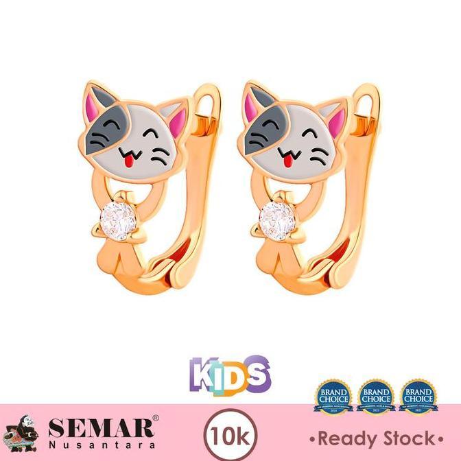 Tevanikarya - Anting Emas Jepit Anak Baby Colour Tabby Cat Gold 10K Semar Nusantara