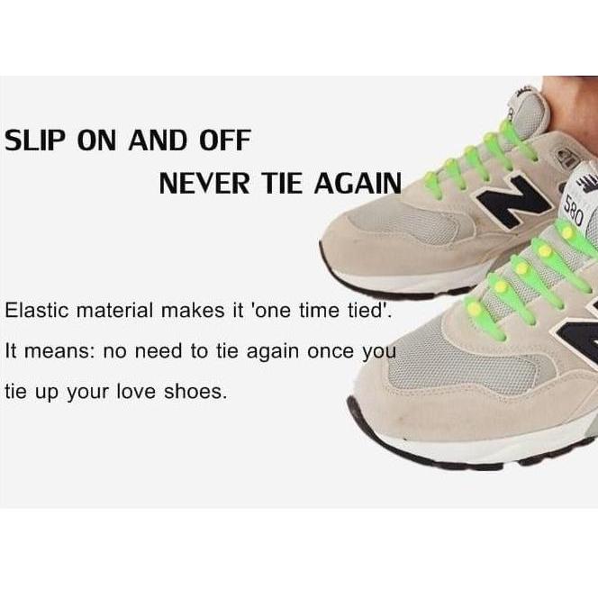 Giy- Tali Sepatu Silicone Karet (No-Tie Shoelaces Elastic Silicone Shoe)