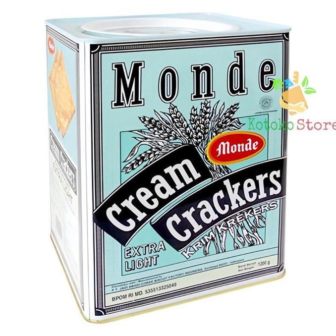 Monde Biskuit Cream Crackers Kaleng / Biskuit Kaleng Monde 1,2Kg