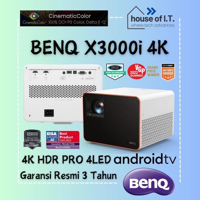 Proyektor 4K Benq X3000I Hdr 4K 4Led - Proyektor Gaming & Cinema X3000I - Proyektor Benq Gaming