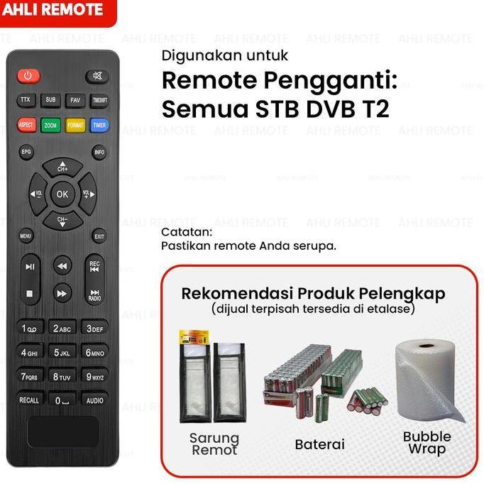 Remote STB Matrix Apple Merah DVB T2 / Remot Receiver Matrix Apple HD