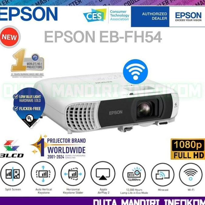 Projector Epson Eb Fh54 - Fhd 4100 Ansi Lumens Wireless Wifi-6 Speaker 16W Hdmi Miracast And Airplay