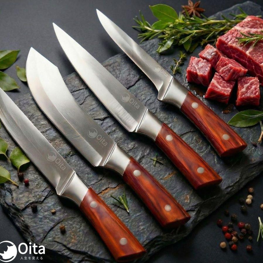 Oita Pisau Stainless Steel Premium Oita, Pisau Dapur Asli Jepang, Alat Pemotong Bawang