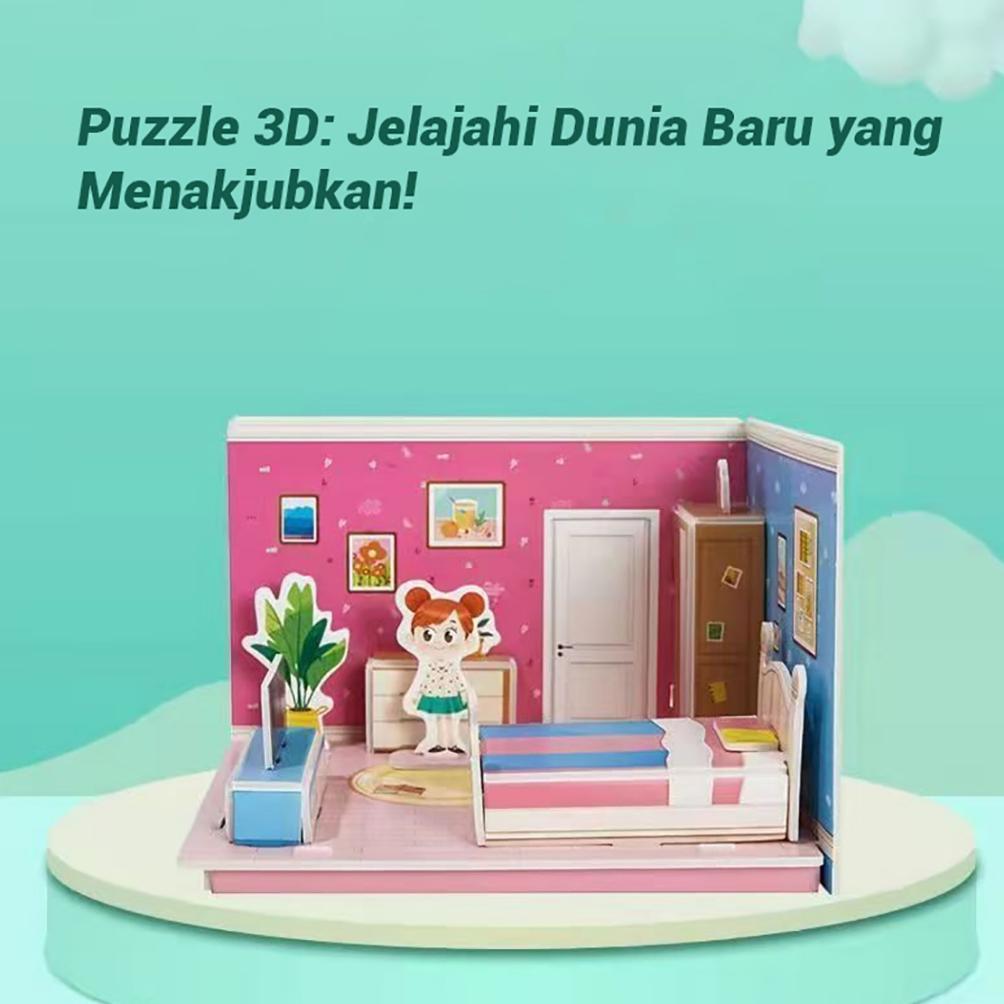 Terbaru Diy 3D Foam Puzzle Mainan Edukasi Anak Miniatur Interior Rumah Rumahan Bongkar Pasang Bp