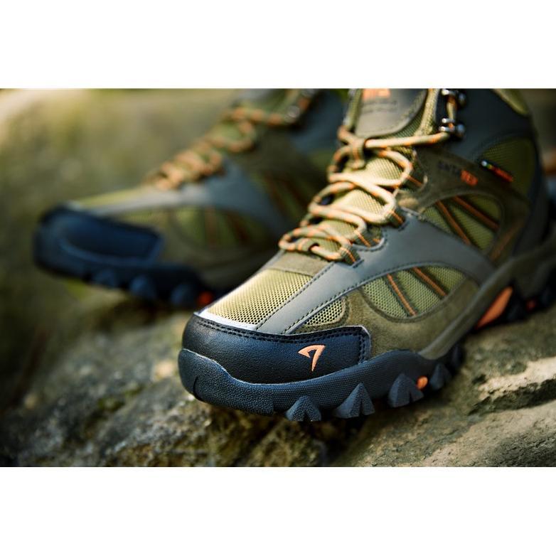 Official Sepatu Gunung Hiking Snta Outdoor Shoes Sepatu Trekking Snta 481 Green Orange Semi Waterpro
