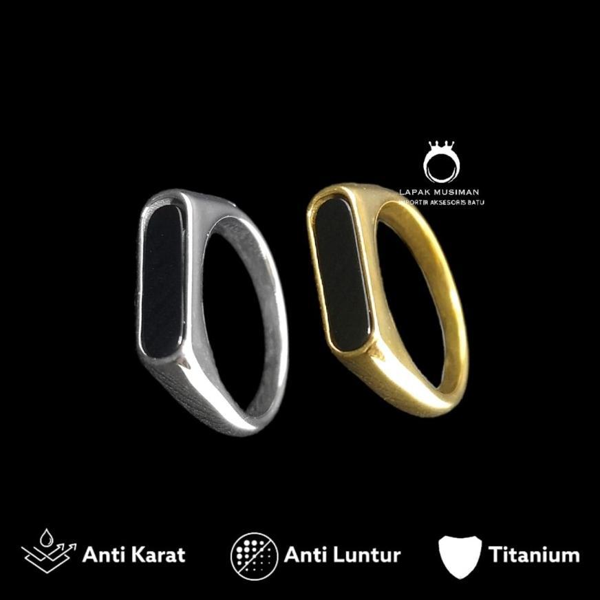 value pack cincin pria super keren black onyx silver gold