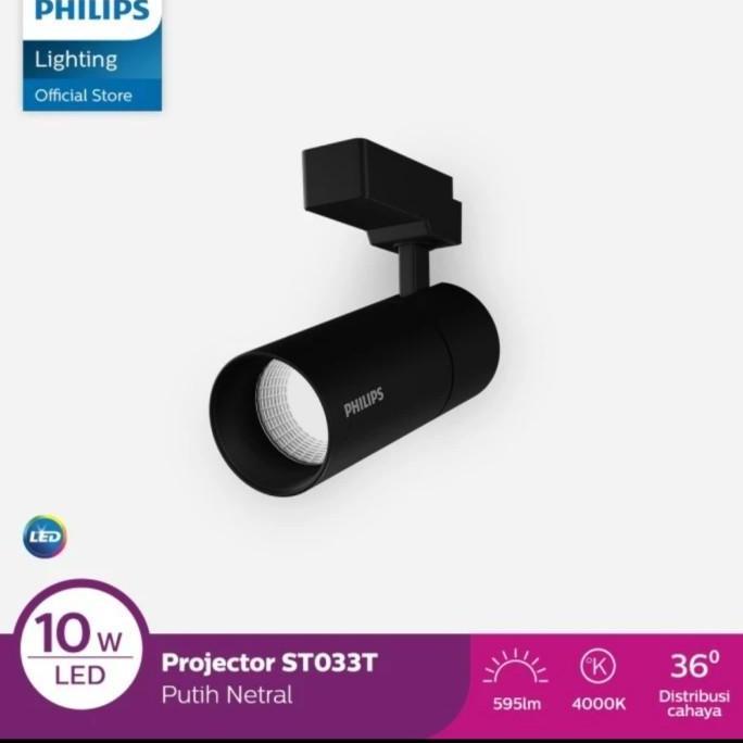 Philips Led Projector St033T Black 10W 4000K 24D